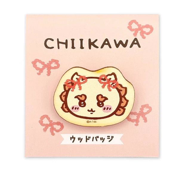 Chiikawa Wooden Badge – Natural Wood Pin 2nd Ver. (Japan)