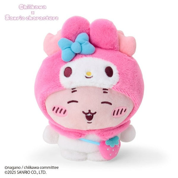 Chiikawa × Sanrio Characters Plush – Furuhonya Dressed as My Melody (Japan)