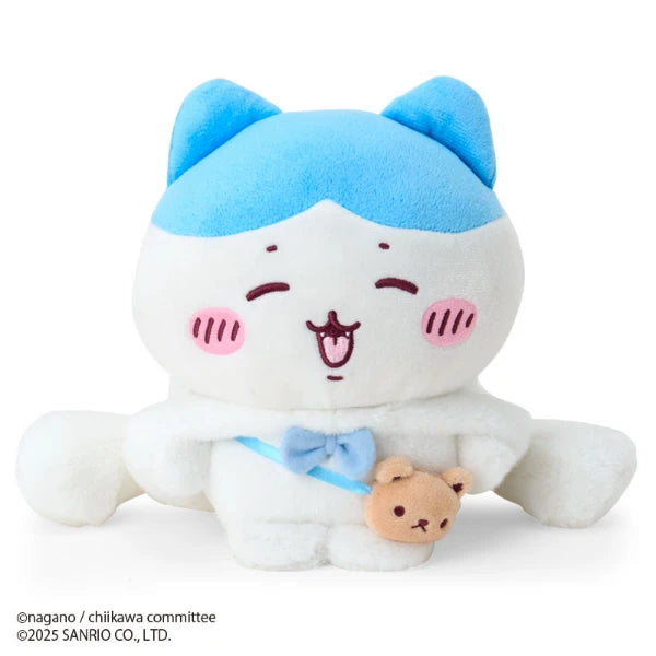 Chiikawa × Sanrio Characters Plush – Hachiwari Dressed as Cinnamoroll (Japan)