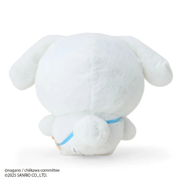 Chiikawa × Sanrio Characters Plush – Hachiwari Dressed as Cinnamoroll (Japan)