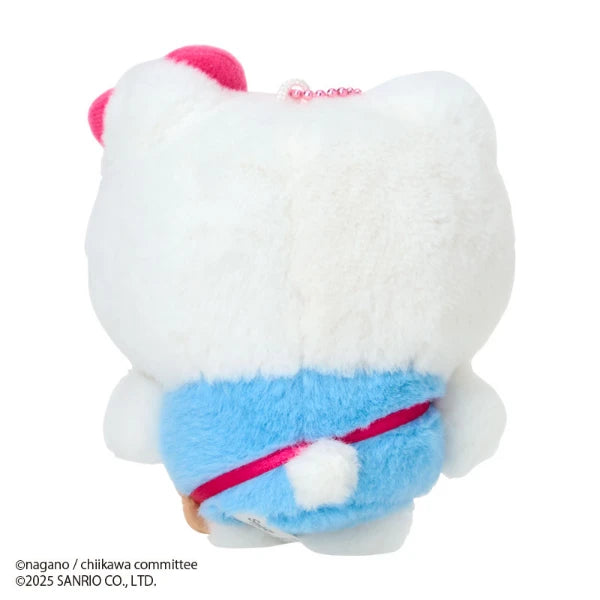 Chiikawa × Sanrio Mascot Holder – Chiikawa Dressed as Hello Kitty (Japan)