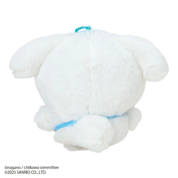 Chiikawa × Sanrio Mascot Holder – Hachiware Dressed as Cinnamoroll (Japan)