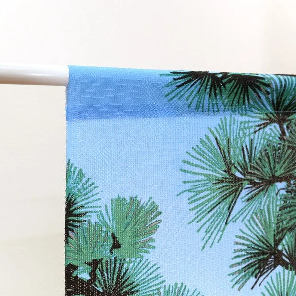 Japanese Door Curtain Noren – “Shiki Fuji: Summer” Miho Pine Grove & Waves 85×150cm (Made in Japan)