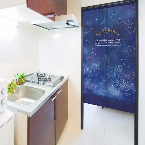 Made in Japan Sanrio Little Twin Stars Starry Sky Noren Door Curtain Japan Version