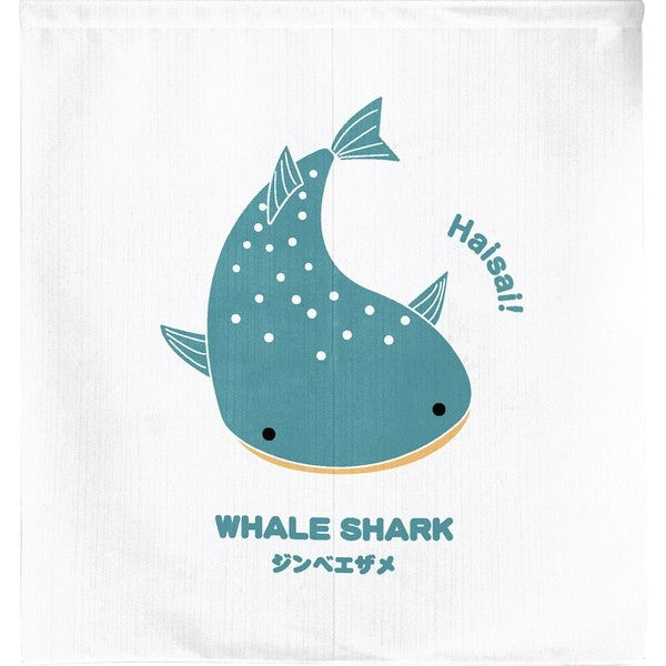 Made in Japan Whale Shark Noren Door Curtain Half Size Japan Version