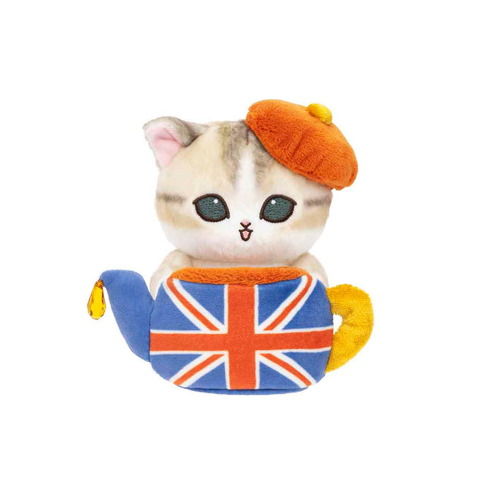 Mofusand Fluffy Journey Desktop Plush – Teapot Cat (Japan)