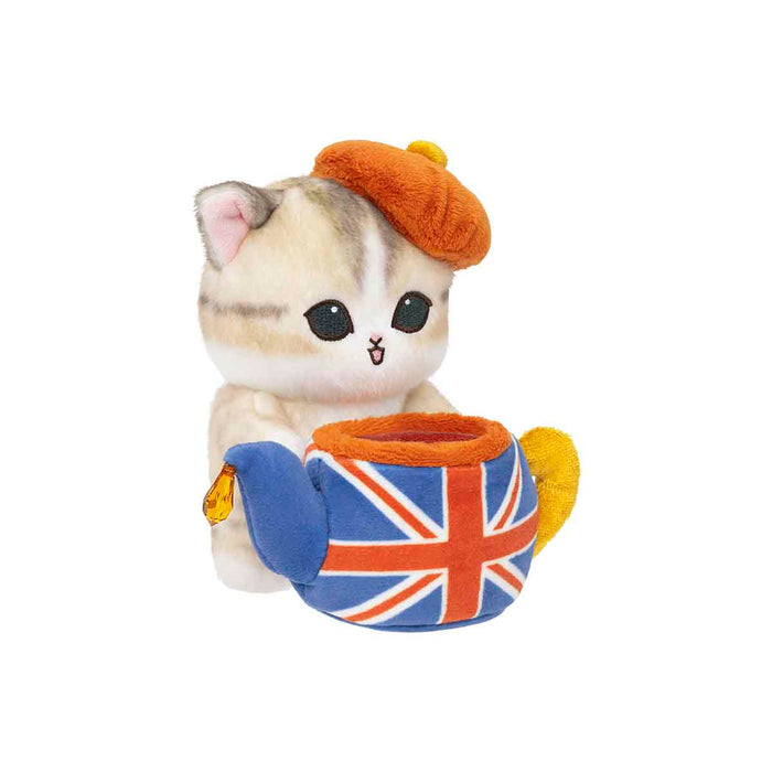 Mofusand Fluffy Journey Desktop Plush – Teapot Cat (Japan)