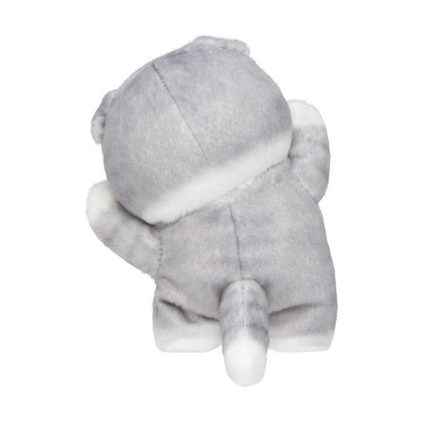 Mofusand Hyokkori Plush – Standing Cat (Gray & White) (Japan)