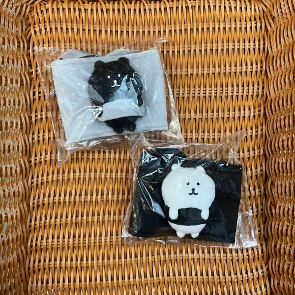Nagano Characters Plush Drink Holder – Joke Bear (Self-Deprecating Bear) Dark Ver. (Japan)