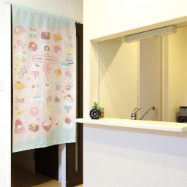 Sanrio Japanese Door Curtain Noren – Wagashi Sweets Design 85×150cm (Made in Japan)