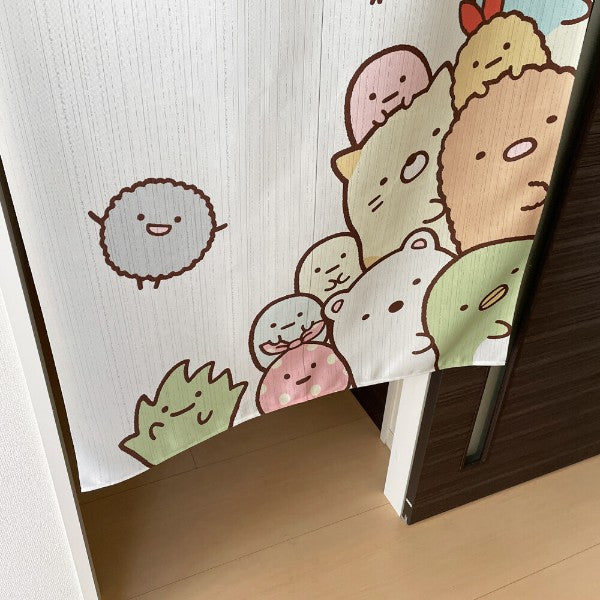 Sanrio Sumikko Gurashi Japanese Door Curtain Noren – “Noren no Sumi” Corner Design 85×150cm (Made in Japan)