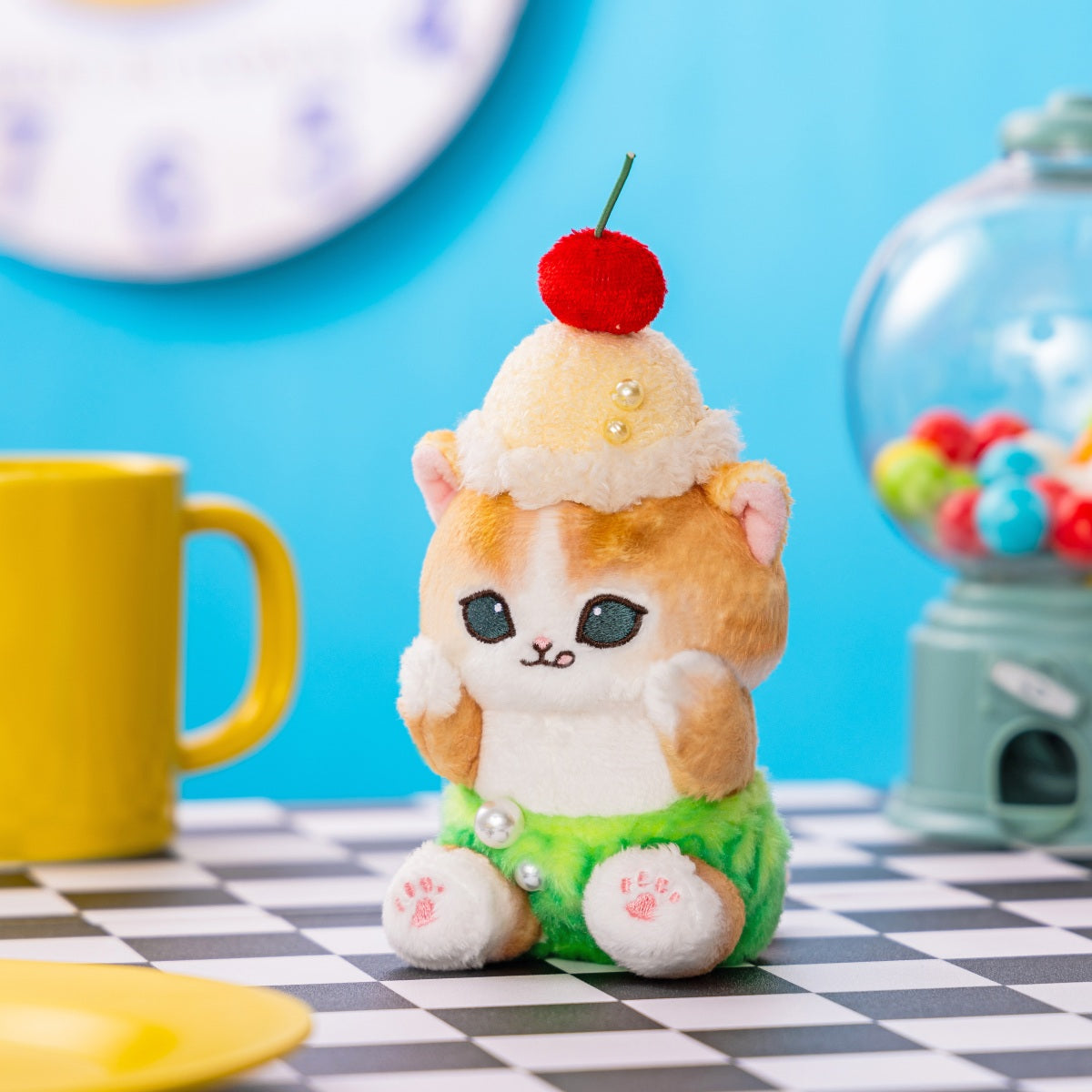 mofusand Diner Plush Mascot – Cream Soda Cat Ver. (Japan)