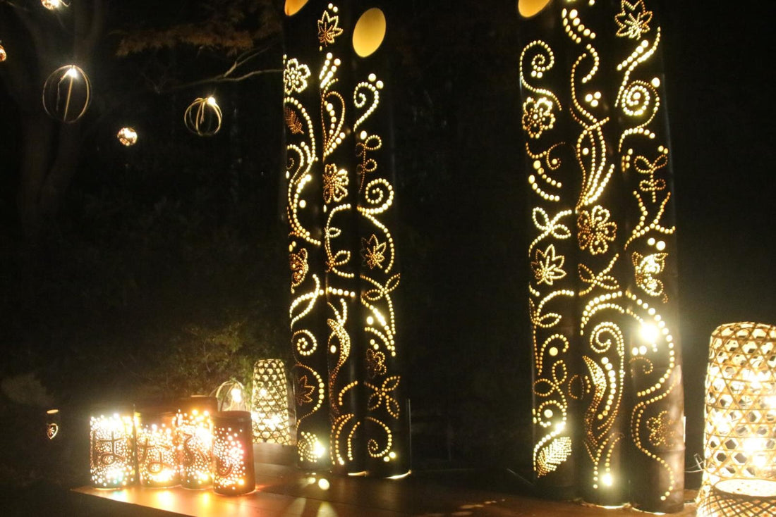 【Osaka Autumn Night Event 2025】Bamboo Lanterns & Maple Light-Up at Osaka Prefectural Flower Garden