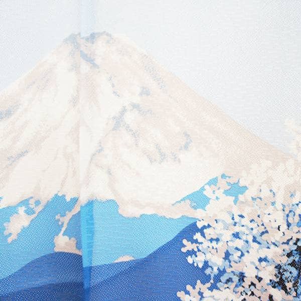 Japanese Door Curtain Noren – “Shiki Fuji: Winter” Snowy Mt. Fuji 85×150cm (Made in Japan)
