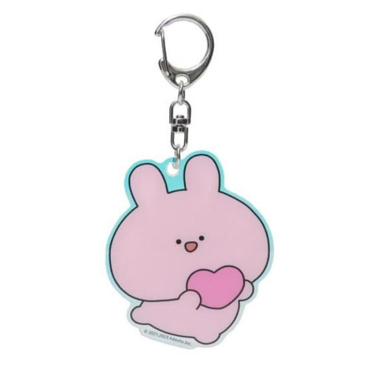 Asamimi-chan Glitter Acrylic Keychain – Heart Design (Japan)
