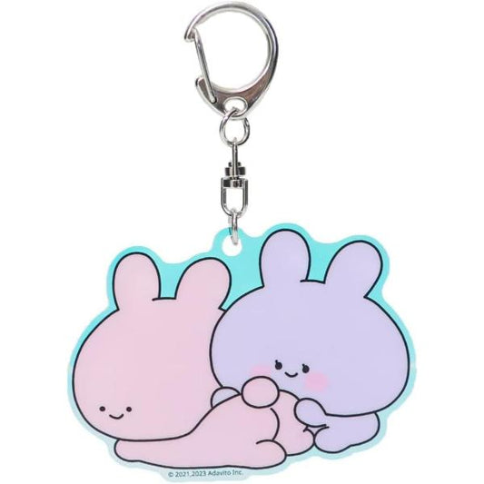 Asamimi-chan Glitter Acrylic Keychain – Oshiri (Butt) Design (Japan)