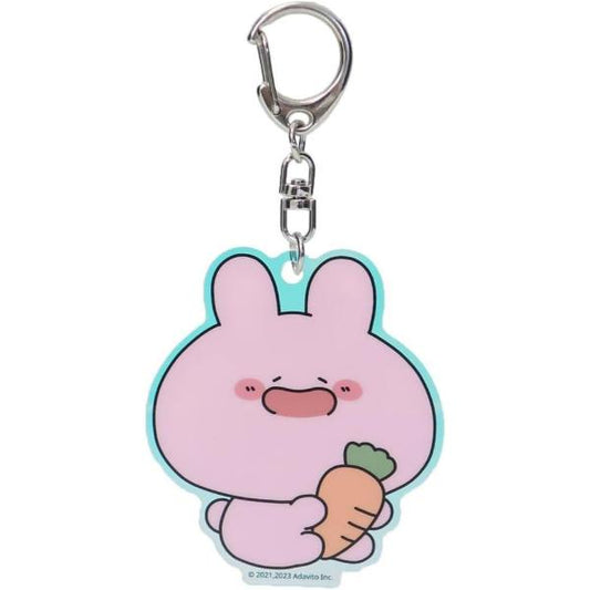 Asamimi-chan Glitter Acrylic Keychain – Carrot Design (Japan)