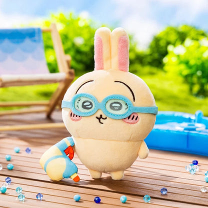 Chiikawa Mascot Plush – Usagi with Goggles & Water Gun (Japan)