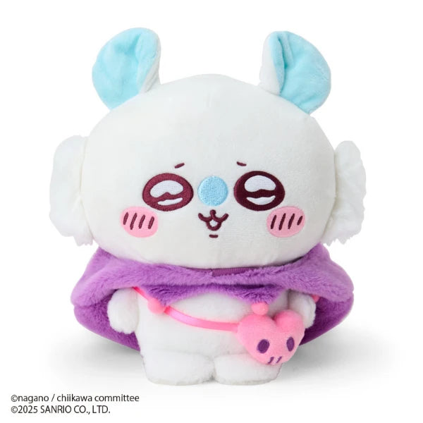 Chiikawa × Sanrio Characters Plush – Momonga Dressed as Kuromi (Japan)