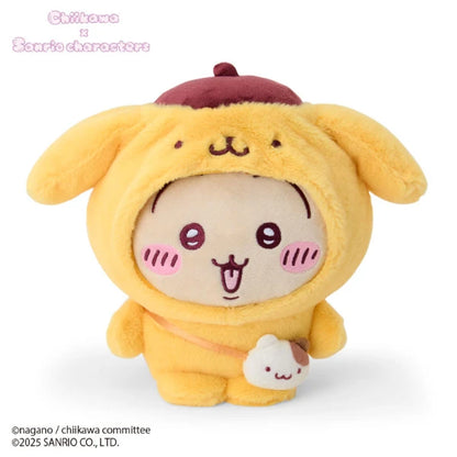 Chiikawa × Sanrio Characters Plush – Usagi Dressed as Pompompurin (Japan)