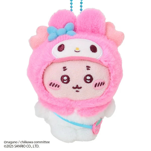 Chiikawa × Sanrio Mascot Holder – Furuhonya Dressed as My Melody (Japan)
