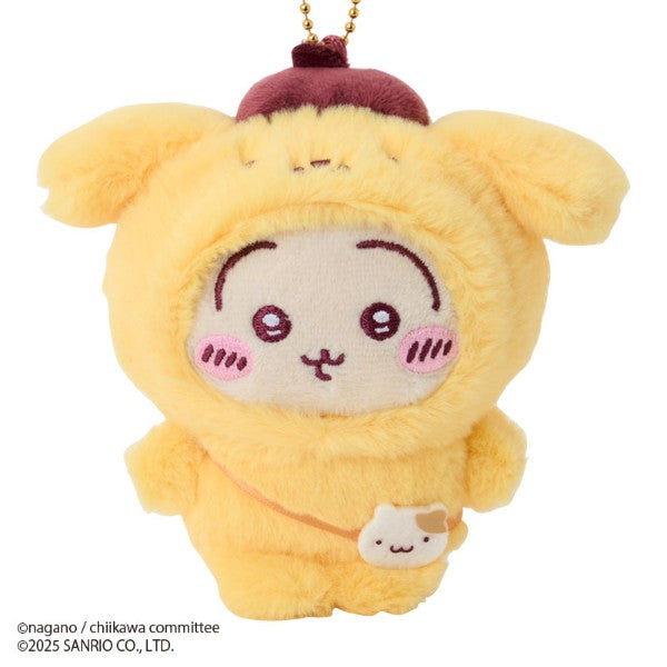 Chiikawa × Sanrio Mascot Holder – Usagi Dressed as Pompompurin (Japan)