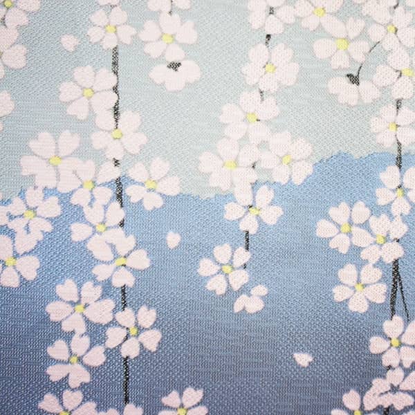 Japanese Door Curtain Noren – “Shiki Fuji: Spring” Weeping Cherry Blossoms 85×150cm (Made in Japan)