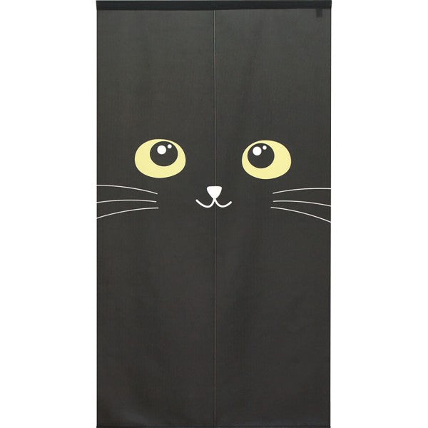 Made in Japan Black Cat Face Noren Door Curtain Japan Version