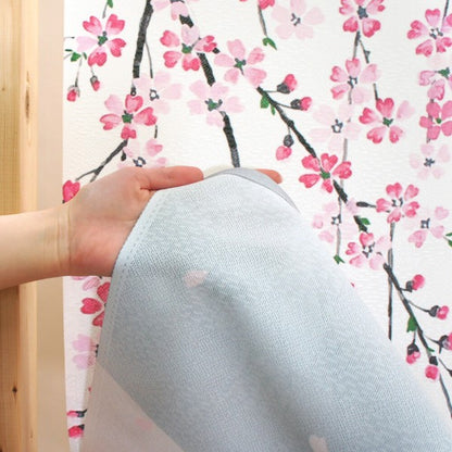 Made in Japan Sakura Cherry Blossom Mt. Fuji Noren Door Curtain Half Size