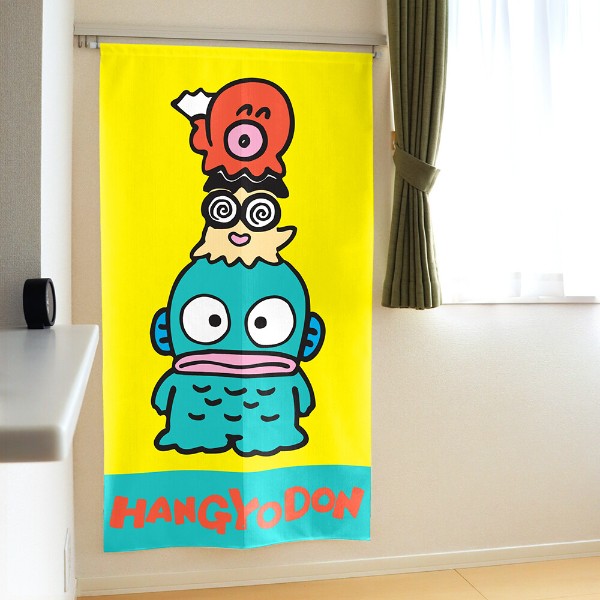 Made in Japan Sanrio Hangyodon and Friends Noren Door Curtain Japan Version