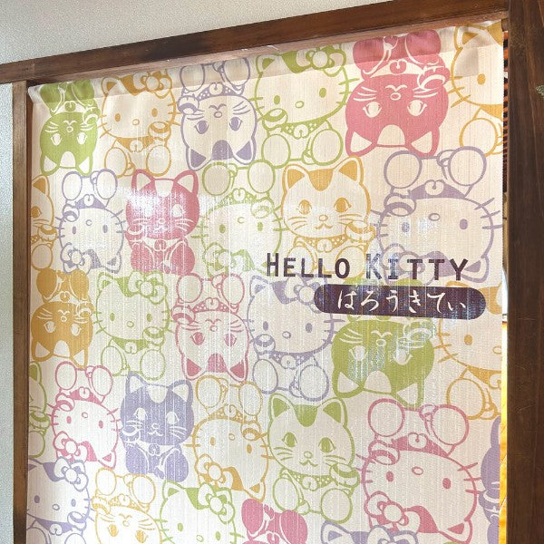 Made in Japan Sanrio Hello Kitty Lucky Cat Noren Door Curtain Japan Version