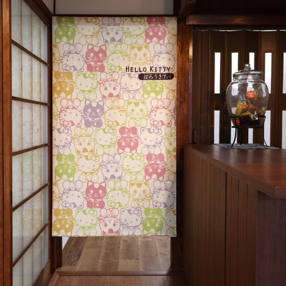 Made in Japan Sanrio Hello Kitty Lucky Cat Noren Door Curtain Japan Version