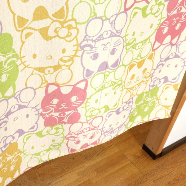 Made in Japan Sanrio Hello Kitty Lucky Cat Noren Door Curtain Japan Version