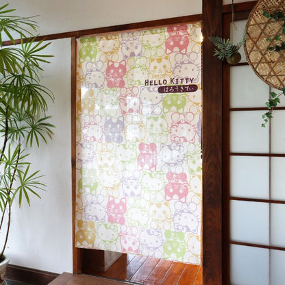 Made in Japan Sanrio Hello Kitty Lucky Cat Noren Door Curtain Japan Version