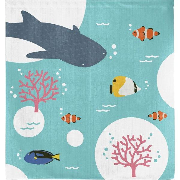 Made in Japan Sea Creatures Noren Door Curtain Half Size Japan Version