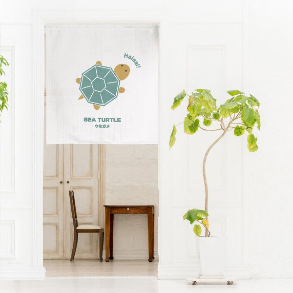 Made in Japan Sea Turtle Noren Door Curtain Half Size Japan Version