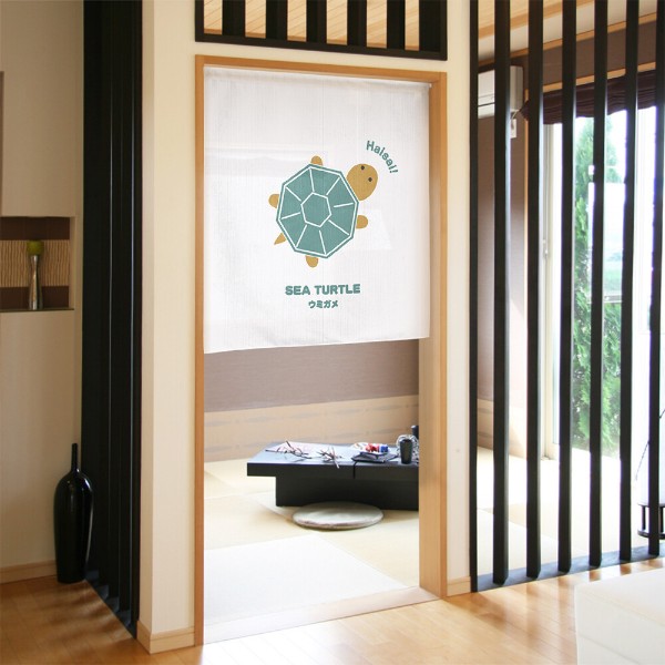 Made in Japan Sea Turtle Noren Door Curtain Half Size Japan Version