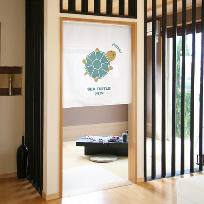 Made in Japan Sea Turtle Noren Door Curtain Half Size Japan Version