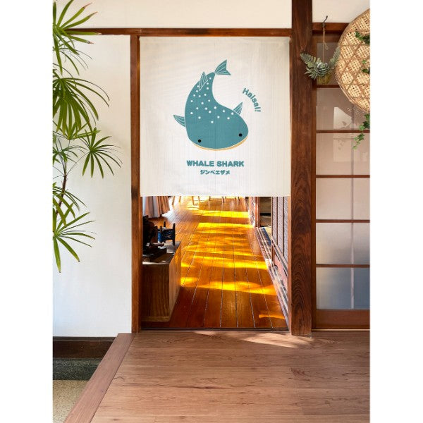 Made in Japan Whale Shark Noren Door Curtain Half Size Japan Version
