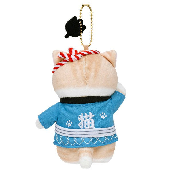 Mofusand Festival Cat Plush Mascot Charm Blue Happi Japan Version