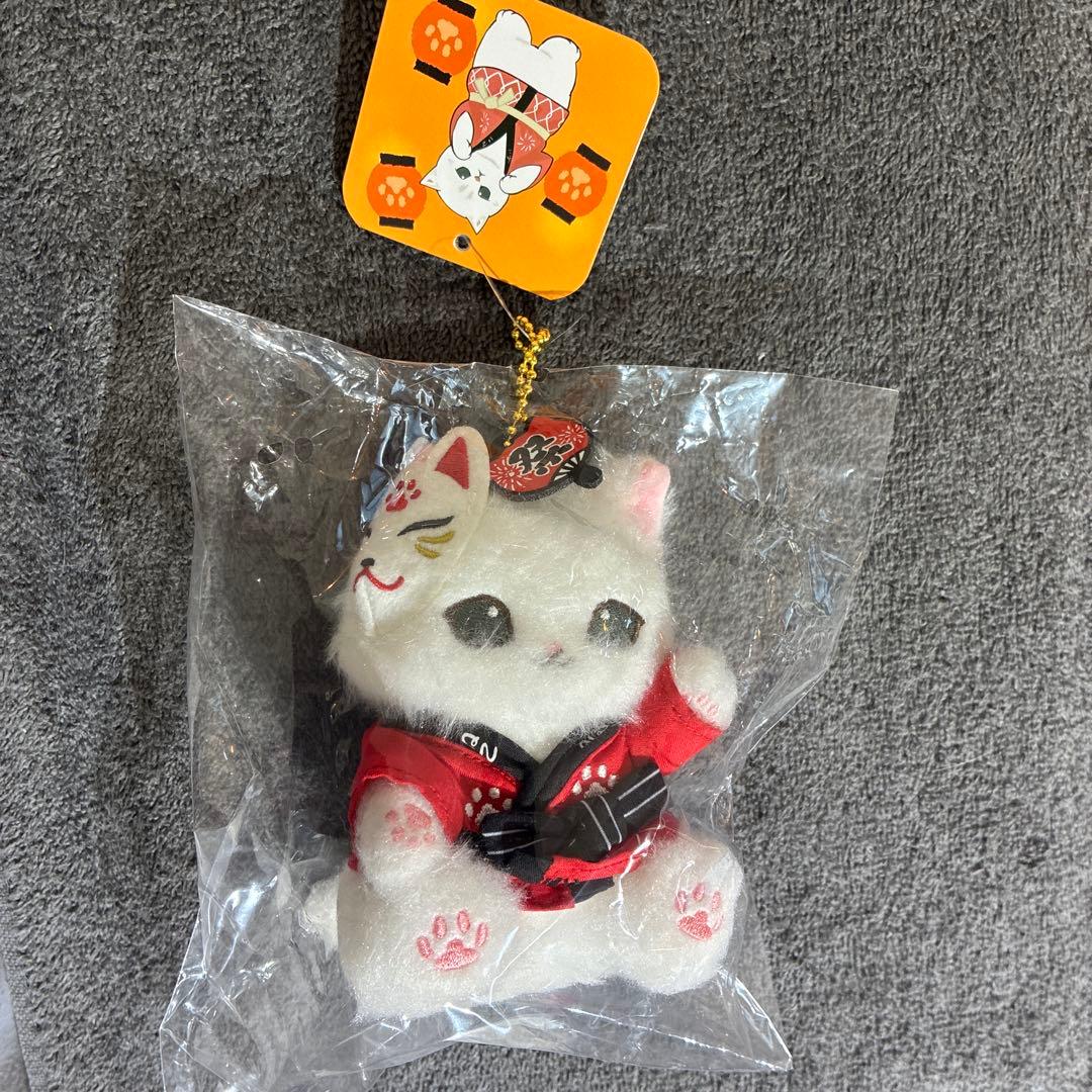 Mofusand Festival Cat Plush Mascot Charm Red Happi Japan Version