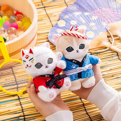Mofusand Festival Cat Plush Mascot Charm Red Happi Japan Version