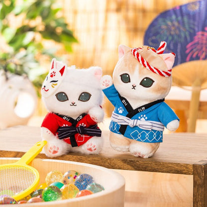 Mofusand Festival Cat Plush Mascot Charm Red Happi Japan Version