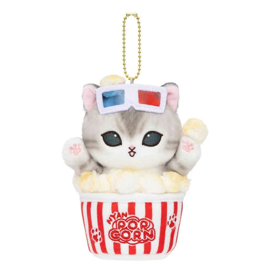Mofusand Fluffy Journey Popcorn Cat Plush Mascot – Japan