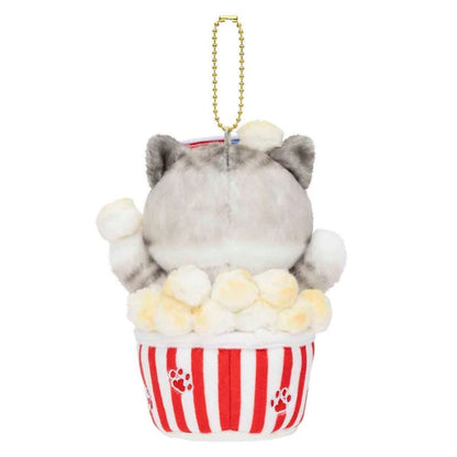 Mofusand Fluffy Journey Popcorn Cat Plush Mascot – Japan