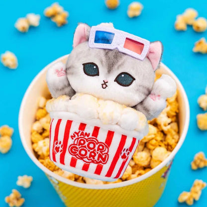 Mofusand Fluffy Journey Popcorn Cat Plush Mascot – Japan