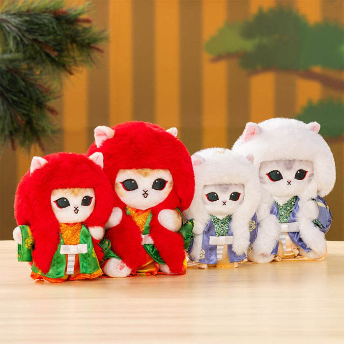 Mofusand Fluffy Journey Kabuki Cat Plush Mascot – Parent Shishi Lion (Japan)