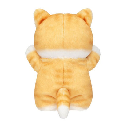 Mofusand Hyokkori Plush – Standing Cat (Brown & White) (Japan)
