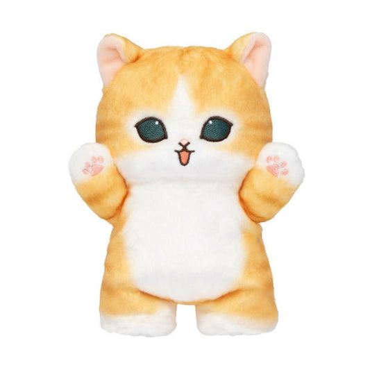 Mofusand Hyokkori Plush – Standing Cat (Brown & White) (Japan)