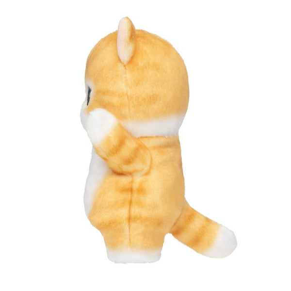 Mofusand Hyokkori Plush – Standing Cat (Brown & White) (Japan)